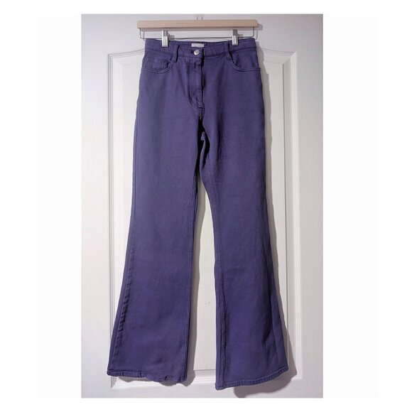 Aritzia Wilfred Free | Twostep High-rise Flared Pants In Deep Violet - Picture 6 of 13